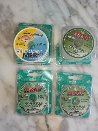 Cañas de pescar y carretes