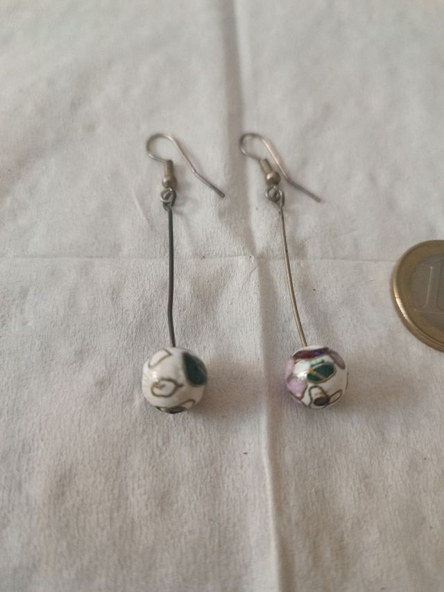 Pendientes de plata con cuentas