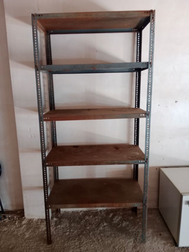 Estantería de hierro gris para estan para pintar 