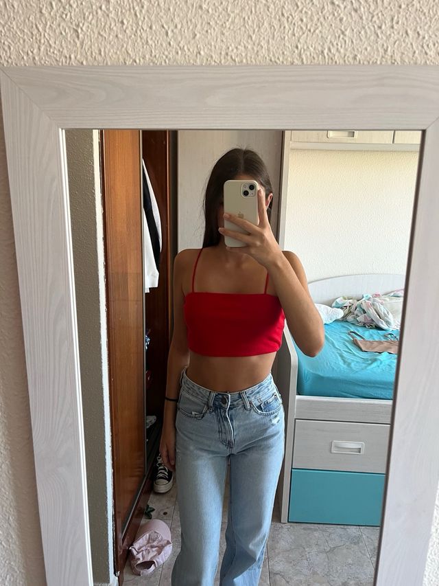 Pack 3 Tops Shein XS/34 Azul, Beige y rojo