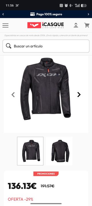 Chaqueta Ixon Striker Negra