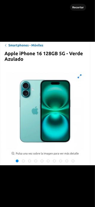 iPhone 16 128GB Verde Azulado