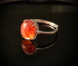 Anillo de Cuarzo Fuego en Plata