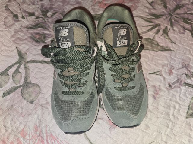 New Balance 574 Zapatillas Gris/Verde