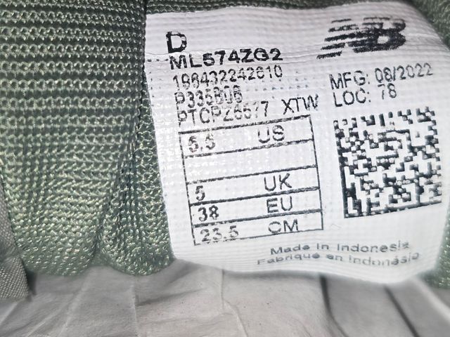 New Balance 574 Zapatillas Gris/Verde