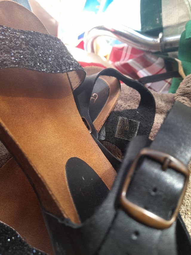 Sandalias Fiordo Piel Negro Talla 36