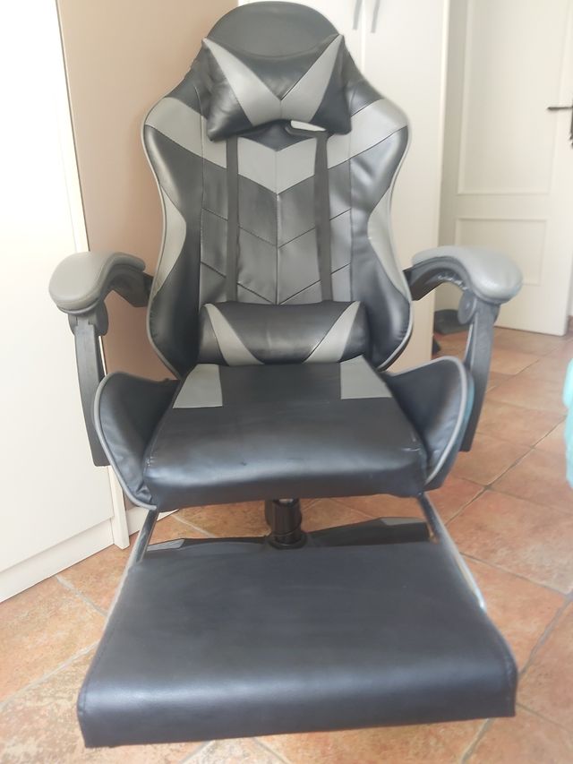Silla Gaming Oficina Giratoria Negra Gris