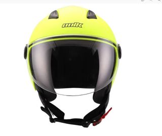 Casco Unik Jet Amarillo Neón