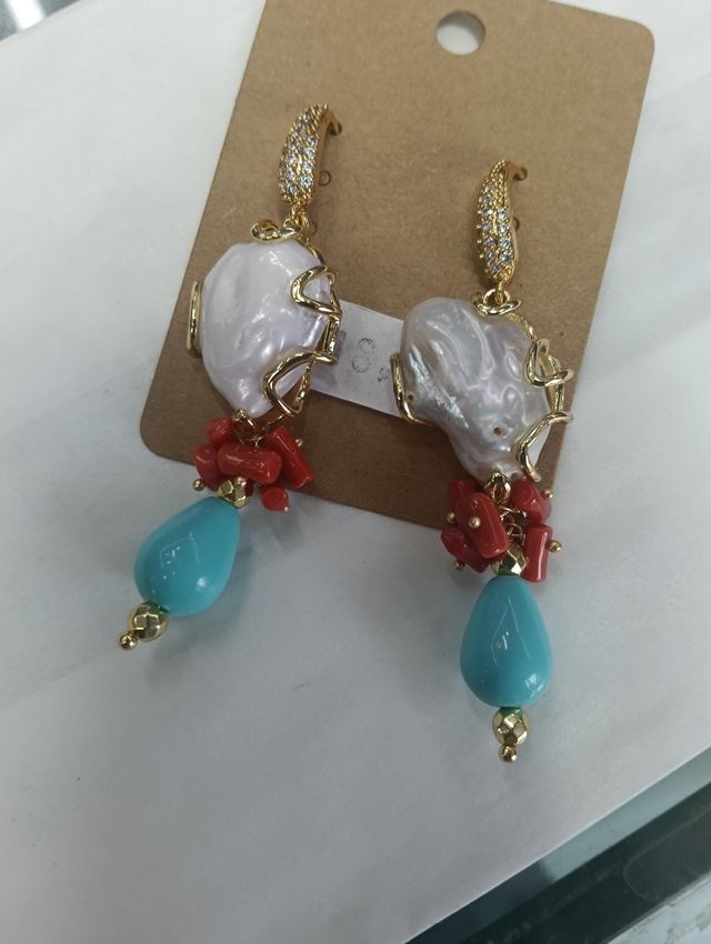 Orecchini perla barocca oro