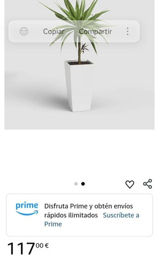 Maceta Artevasi blanca 78cm