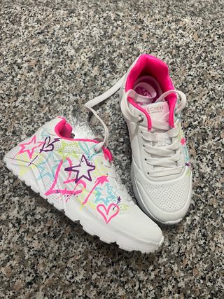 Scarpe Skechers bambina bianche con stelle