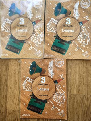 3 libros LENGUA 3 Primaria 3 trimestres ANAYA