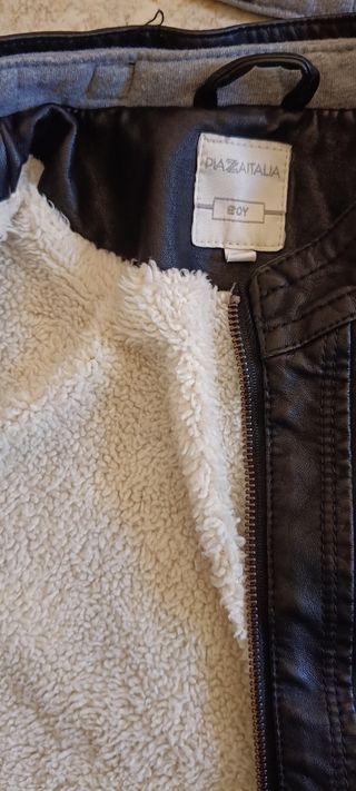 Giacca pelle nera bambino 9 anni