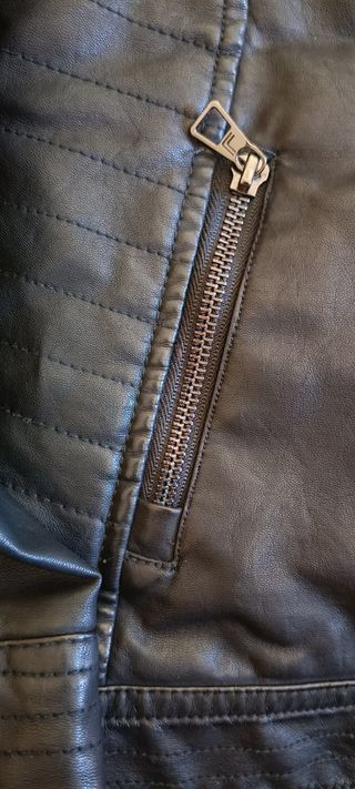 Giacca pelle nera bambino 9 anni