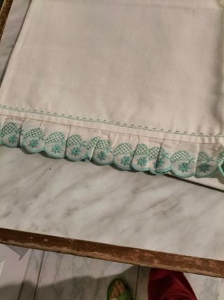 2 federe puro cotone orlate passanastro