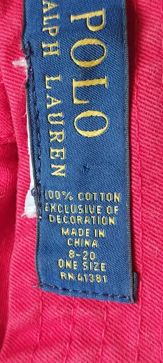 Visera Polo Ralph Lauren Roja Niñ@