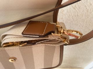 Bolso baguette Lefties beige y marrón