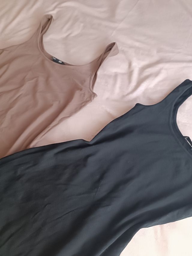 2 Vestidos Tirantes H&M Marrón y Negro