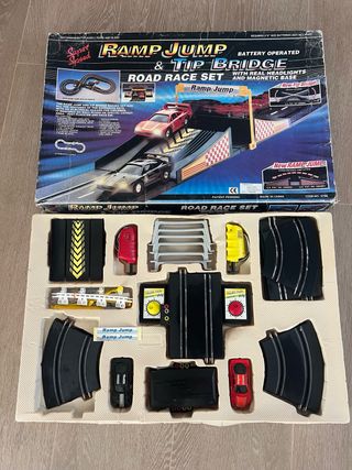 Scalextric Ramp Jump & Tip Bridge Road Race Set