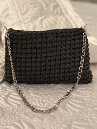 Borsa pochette verde militare a spalla