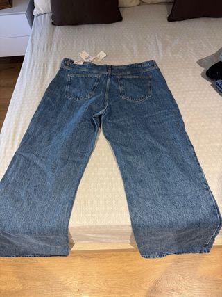 Pantalón tejano ancho azul