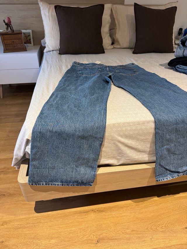 Pantalón tejano ancho azul