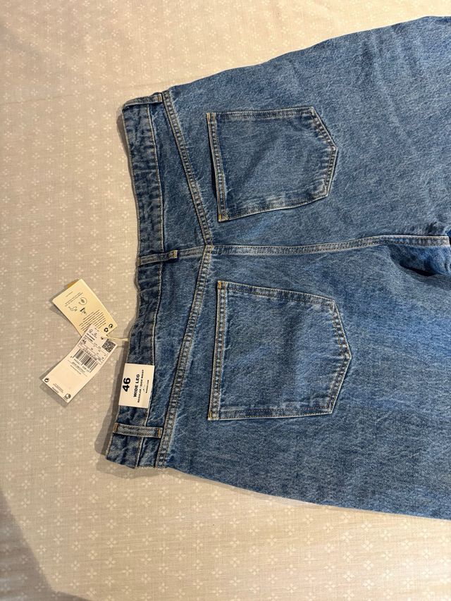 Pantalón tejano ancho azul