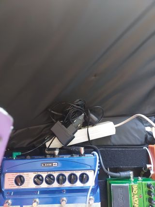 Pedales de efectos de guitarra.