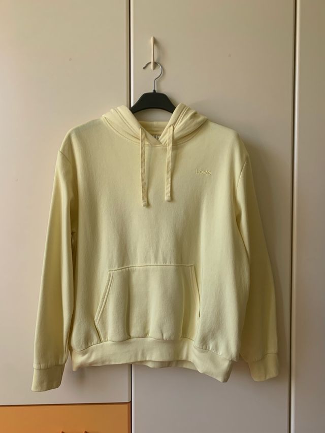 Felpa H&M Gialla con Cappuccio