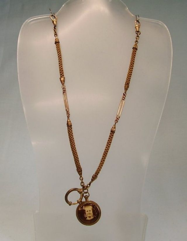 Collar con reloj Schaumgol /doble de oro 