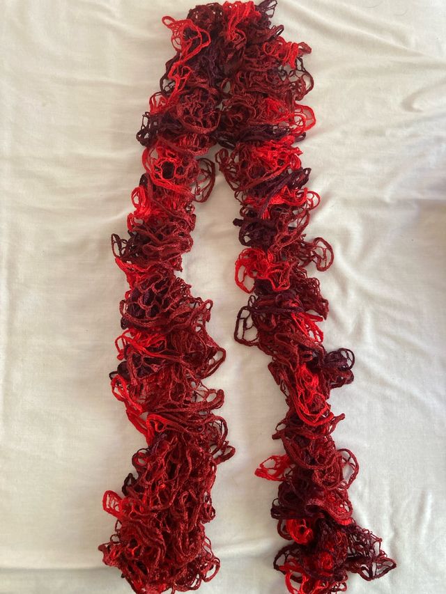 Sciarpa in filato rosso