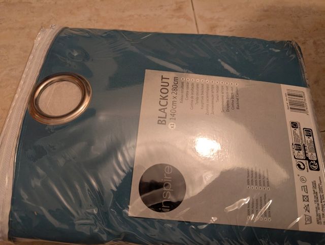 Cortina Blackout Inspire Turquesa 140x280