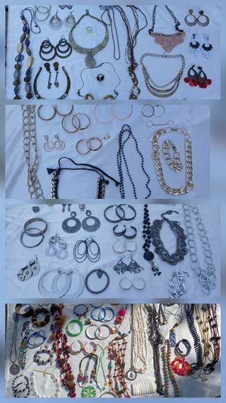 Súper lote de 4 lotes de bisutería variada