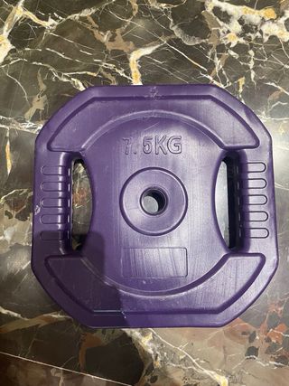 Disco pesa 7,5 kg – con asas, color morado/2ud