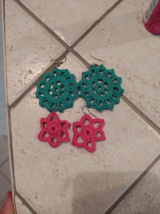Orecchini uncinetto fatti a mano