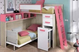 LITERA EN L ROS CON CAMA ABATIBLE