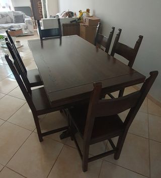 Tavolo Legno con 8 Sedie