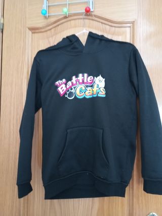 Sudadera Negra The Battle Cats Niño