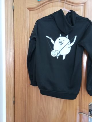 Sudadera Negra The Battle Cats Niño