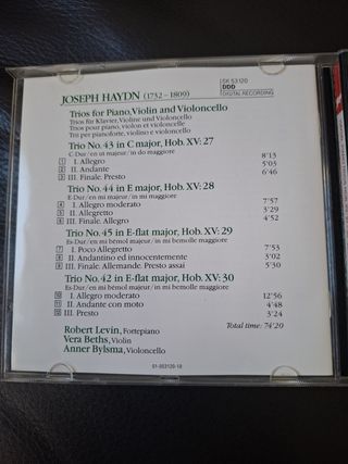 Haydn: The Last 4 Piano Trios - Bylsma, Levin