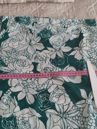 Vestido caftán de Sun Rose Fashions- Verde- Blanco