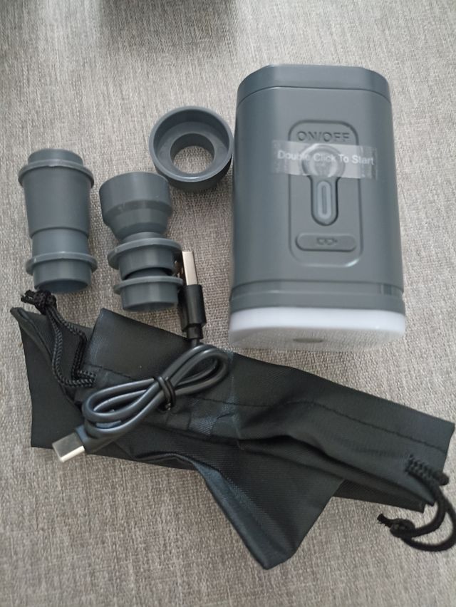 Bomba de aire USB recargable para colchones 