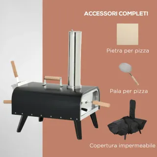 Forno per Pizza Pieghevole e Portatile con Pala e