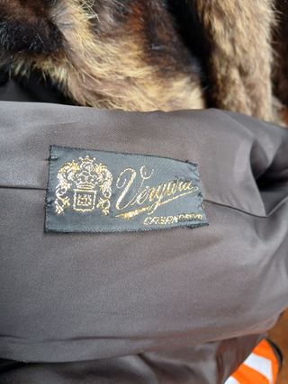 Pelliccia donna marrone e nera