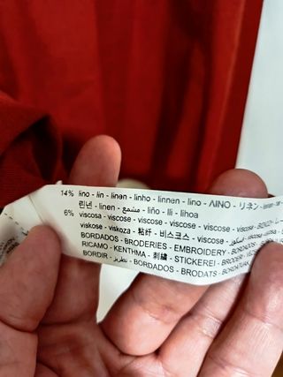 Blusa Zara bordada teja