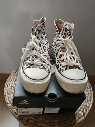 Converse plataforma estampado leopardo