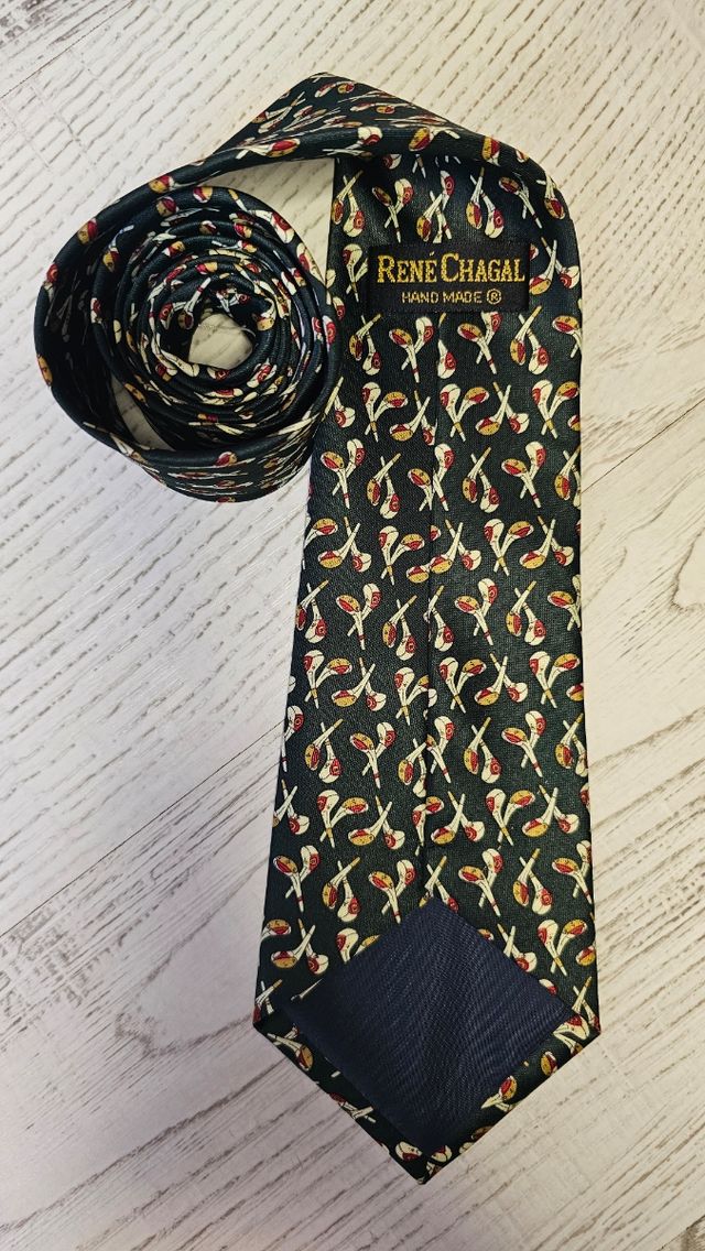 Corbata Seda Rene Chagal Vintage Golf