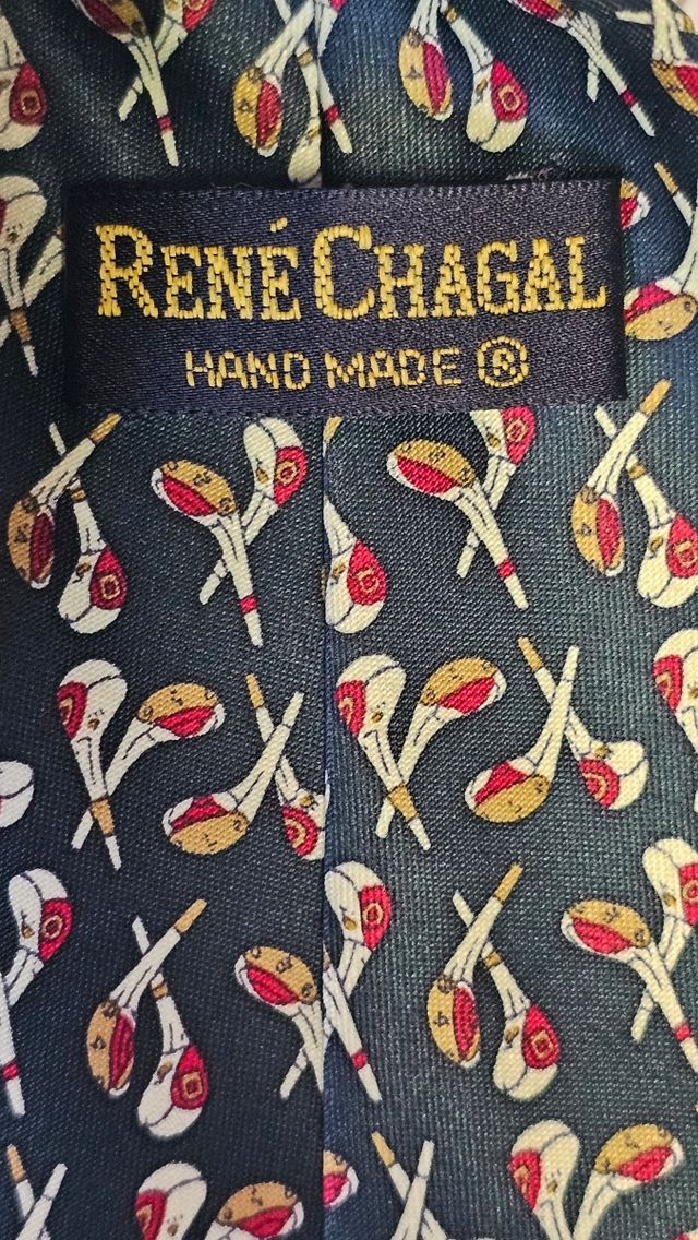 Corbata Seda Rene Chagal Vintage Golf