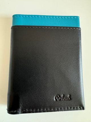 Cartera Rohmb Negra y Turquesa