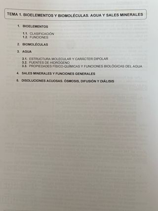 Apuntes Biología Selectividad Andalucía Temas